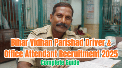 Bihar Vidhan Parishad Driver and Office Attendant Recruitment