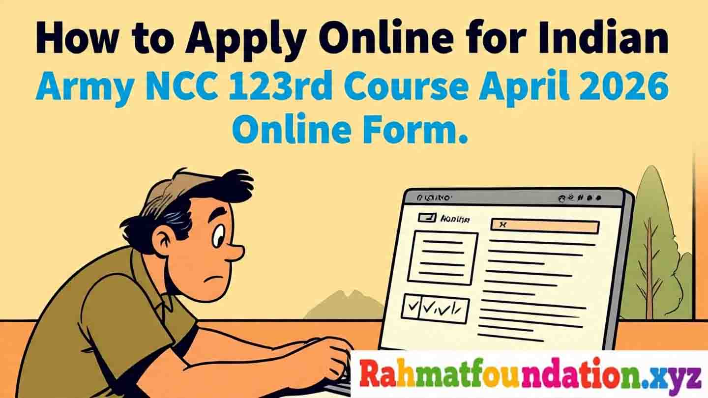 How to Apply Online for Indian Army NCC 123rd Course April 2026 Online Form