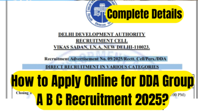 DDA Group A B C Recruitment