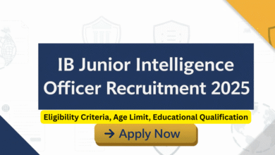 IB Junior Intelligence Officer Recruitment 2025 application process. Apply Now for