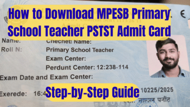 MPESB Primary School Teacher PSTST Admit Card